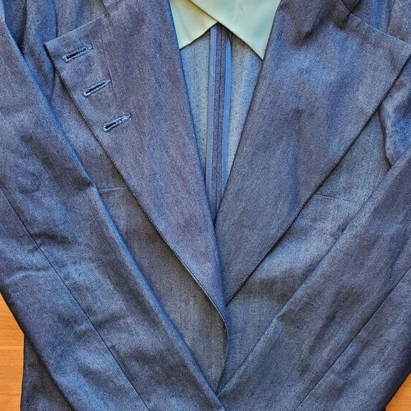 Midinette Firenze size M Denim Blazer with button detail - Picture 2 of 14